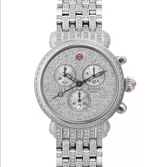 Michele CSX 36 ultimate pavé diamond watch - Picture 2 of 4